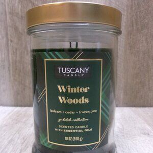 Tuscani Candle Winter Woods (balsam, cedar, frozen pine) "Yuletide Collection"